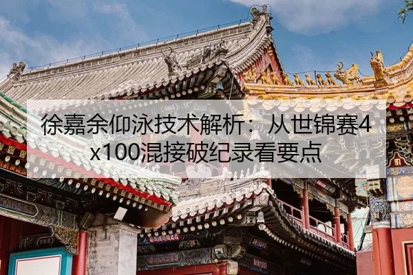 徐嘉余仰泳技术解析：从世锦赛4x100混接破纪录看要点